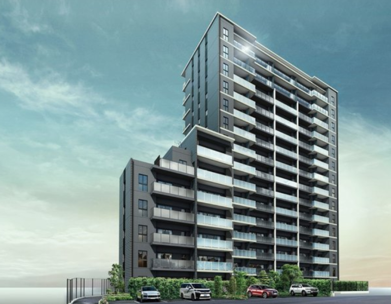 ファイル:ライオンズ名駅通ゲートライズ 外観完成予想図.png