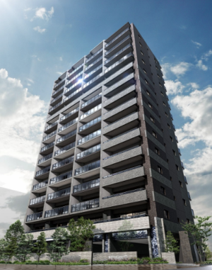 レーベン岡山表町 CROSS COURT　外観完成予想図