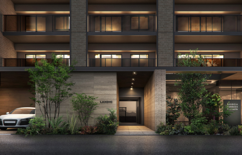 ファイル:アソシア テラス 高宮 エントランスアプローチ完成予想CG.png