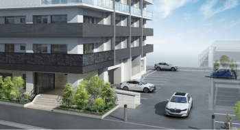 ヴェルディ・ステーションテラス牛田新町　エントエランスアプローチ完成予想図