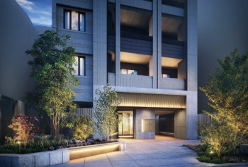 ルジェンテ白金高輪　外観・エントエランスアプローチ完成予想図