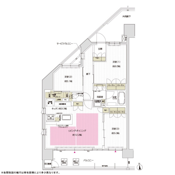 ファイル:サンクレイドル阿倍野阪南町 間取り A1タイプ 20171127.jpg