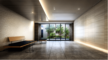 オーベル草加谷塚レジデンス　エントエランスホール完成予想図