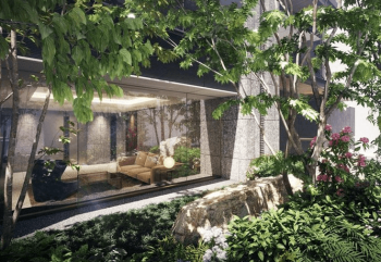 ザ・パークハウス 芝御成門　前庭完成予想図