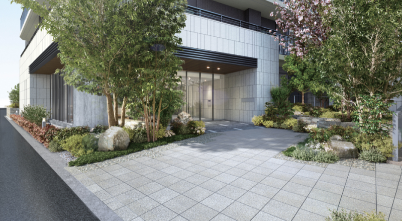 ファイル:ブランシエラ川口 The Airy Site エントランスアプローチ完成予想CG.png