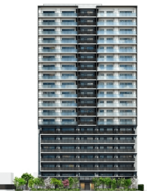 ブランニードタワー長居ガーデンスクエア　外観(西立面)完成予想図