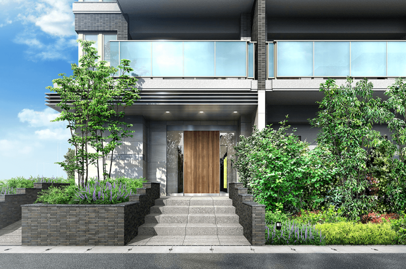 ファイル:エクセレントシティ幕張本郷レジデンス エントエランスアプローチ完成予想図.png