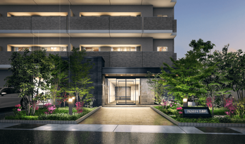 ファイル:アルファスマート白楽町 エントエランスアプローチ完成予想図.png