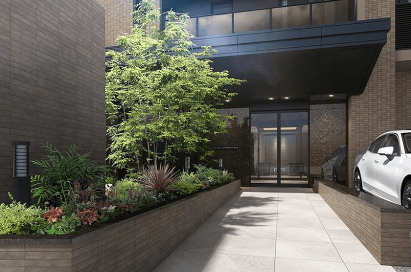 ファイル:エイリックスタイル 箱崎駅南フォリア エントエランスアプローチ完成予想図.png