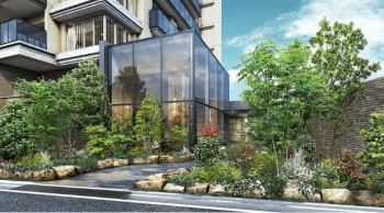 レ・ジェイド箕面船場 ノースレジデンス　エントエランスアプローチ完成予想図