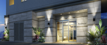 レジデンシャル長崎駅ザ・ノース　エントランスアプローチ完成予想図