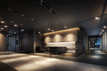 オーヴィジョン新下関プレステージ　エントエランスホール・ラウンジ完成予想図