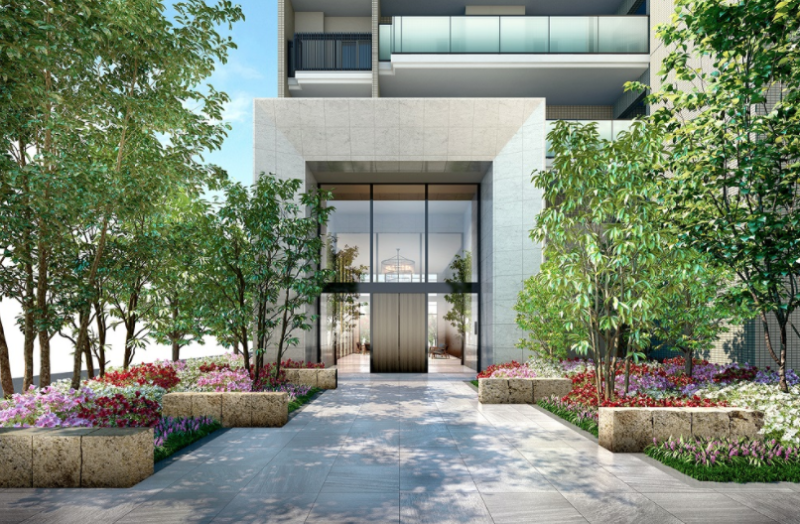 ファイル:クレストラフィーネ板橋本町 エントランスアプローチ完成予想CG.png