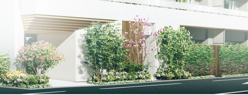 ファイル:イニシア池上パークサイドレジデンス エントエランスアプローチ完成予想図.png