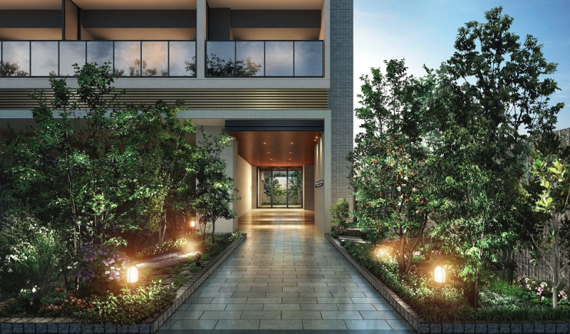 ファイル:クリオ ラベルヴィ呉服町イースト エントランスアプローチ完成予想CG.png