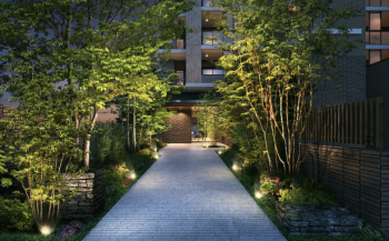 デュオヒルズ盛岡中ノ橋ザ・レジデンス　エントエランスアプローチ完成予想図