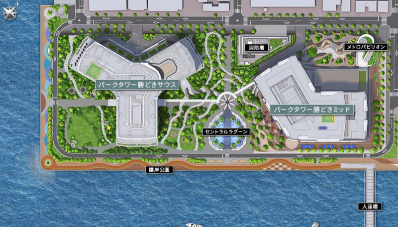 ファイル:パークタワー勝どき ミッド サウス ランドスケープ.png