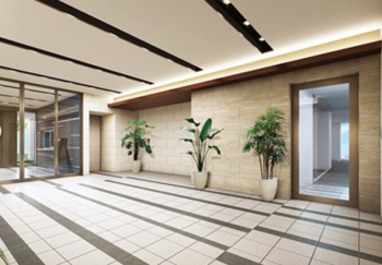 ワイズベイシティ泡瀬 エントランスホール完成予想CG