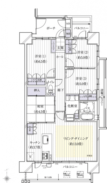 ファイル:Dタイプ 4LDK 小牧161030.png
