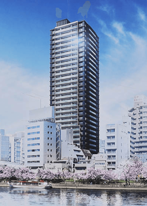 シエリアタワー大阪天満橋　外観完成予想図