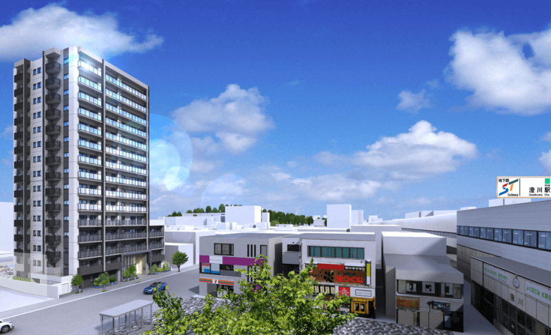 ファイル:クリーンリバー フィネス澄川駅前 外観完成予想図1.png