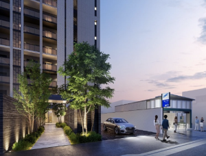 グランドオーク別府ステーションリンク　エントエランスアプローチ完成予想図完成予想図