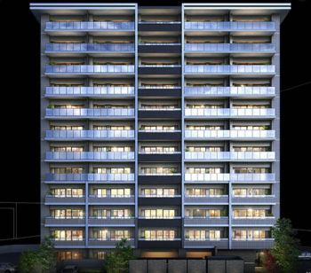 サーパス北長野駅レジデンス　外観完成予想CG