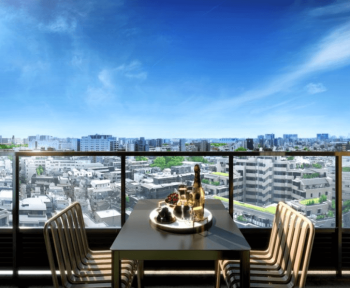 ピアース大井仙台坂　バルコニー完成予想図（参考区画）