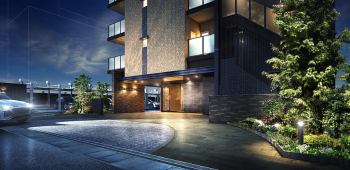 オーヴィジョン新下関プレステージ　エントエランスアプローチ完成予想図