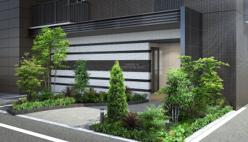 サンレリウス黒崎駅ネクスト　エントランスアプローチ完成予想図