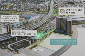 ブライトクロス橋本駅前　周辺写真CG合成