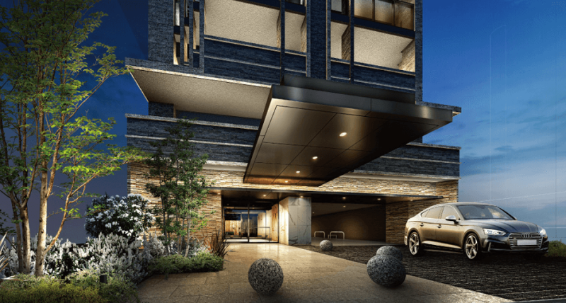 ファイル:レーベン加治屋町 MID CORE エントエランスアプローチ完成予想図.png