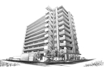 アルファスマート鳥取駅南II　外観完成予想図