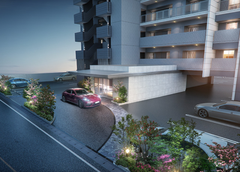 ファイル:グランドパレスサンリード南大分 エントランスアプローチ完成予想図.png