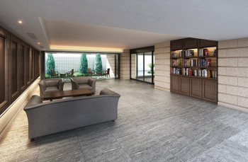 ファーストレジデンス須磨海浜公園　エントランスホール、ラウンジ完成予想CG