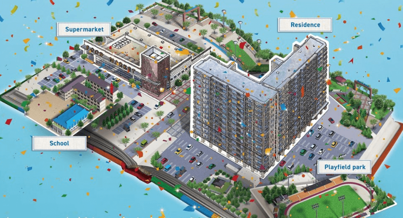 ファイル:〈仮称〉大分最大マンションプロジェクト 全体完成イメージ.png