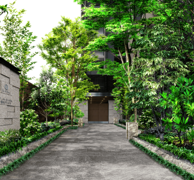ファイル:ザ・パークハウス 桜山プレイズ エントランスアプローチ完成予想CG.png
