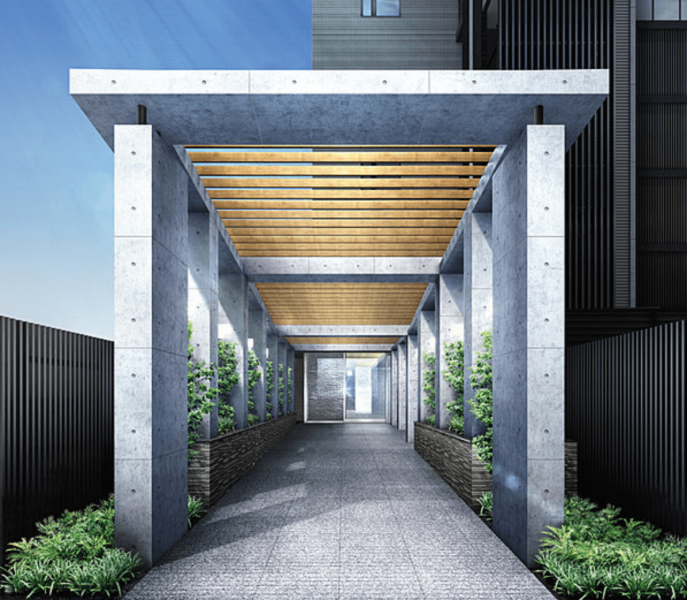 ファイル:シティハウス中目黒サウス エントランスアプローチ完成予想CG.png