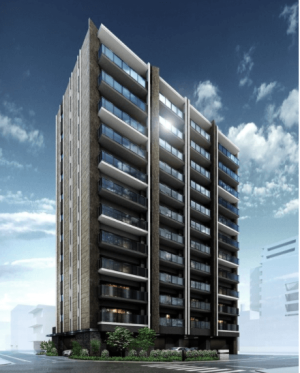 レーベンはりまや橋 MID COURT　外観完成予想図1