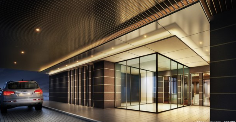 ファイル:クリオ平岸マスタープレイス 車寄せとエントランスアプローチ完成予想図.png