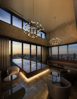 ジオタワー南森町　スカイラウンジ完成予想図１