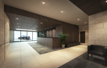 エイリックタウン二日市 湯町の杜　コンシェルジュカウンター完成予想CG