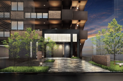 ロイヤルガーデン高松駅南弐番館 エントエランスアプローチ完成予想図.png