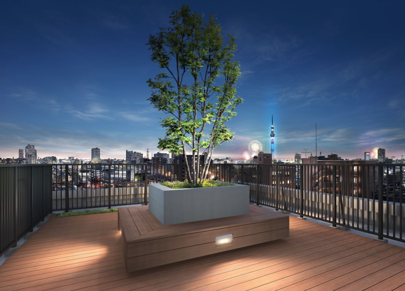 ファイル:クリオ町屋サザンマークス 屋上テラス完成予想CG.png