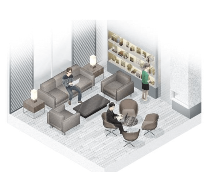 ファイル:プラウドシティ武蔵浦和ステーションアリーナ ブック＆スタディラウンジ 完成予想イラスト.png