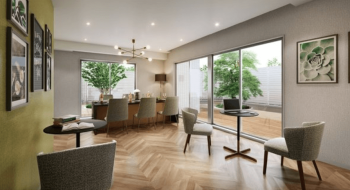 リアラス明石西新町　コンフォートルーム（集会室）＆サニーテラス完成予想図