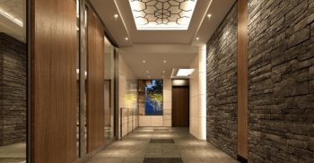 クエストコート長府紺屋町ガーデンテラス　エントエランスホール完成予想図