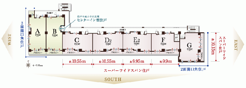 ファイル:パラドール四条葛野大路 グラン・スマートワイドスパン設計.gif