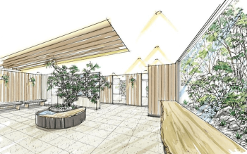 イニシア横浜天王町　エントランスホール完成予想イラスト