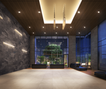 エイリックタウン二日市 湯町の杜　エントランスホール完成予想CG